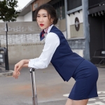 [妖精社]T2045_嫩模苏伟空姐的一天主题私房闪亮超薄肉丝裤袜秀美腿诱惑写真44P